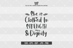 She Is Clothed In Strength and Dignity - SVG Product Image 1