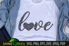 Valentines SVG - Animal Print Love Heart - Couple Gift Product Image 3