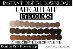 Cafe au Lait Brown Eye Colors Procreate Color Palette Product Image 1