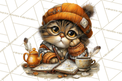 Cozy Coffee Shop PNG Clipart, Cute Barista Clip Art Cafe PNG Product Image 3
