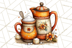 Cozy Coffee Shop PNG Clipart, Cute Barista Clip Art Cafe PNG Product Image 4