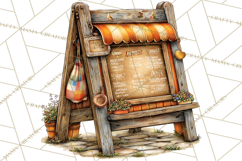 Cozy Coffee Shop PNG Clipart, Cute Barista Clip Art Cafe PNG Product Image 3