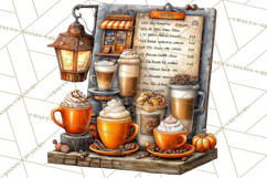 Cozy Coffee Shop PNG Clipart, Cute Barista Clip Art Cafe PNG Product Image 2