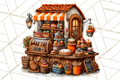 Cozy Coffee Shop PNG Clipart, Cute Barista Clip Art Cafe PNG Product Image 3
