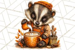 Cozy Coffee Shop PNG Clipart, Cute Barista Clip Art Cafe PNG Product Image 5