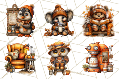 Cozy Coffee Shop PNG Clipart, Cute Barista Clip Art Cafe PNG Product Image 4