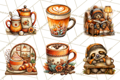 Cozy Coffee Shop PNG Clipart, Cute Barista Clip Art Cafe PNG Product Image 3