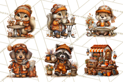 Cozy Coffee Shop PNG Clipart, Cute Barista Clip Art Cafe PNG Product Image 7