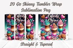 Cafecito Y Chisme Tumbler Wrap PNG, Coffee Tumbler, Mexican Product Image 2