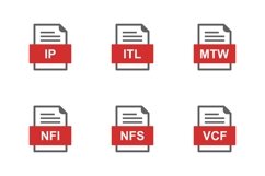 Set Of File Formats Icons Product Image 1