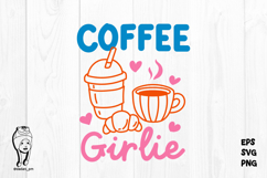 Coffee Quote Girlie Hand-Drawn Png Product Image 1