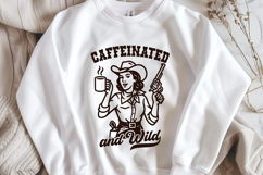 Caffeinated and Wild SVG PNG | Funny Cowgirl Coffee Quote Product Image 3