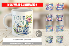 Caffeinated Educator Mug Wrap Product Image 1