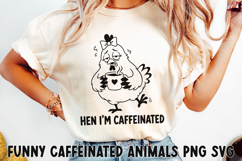 Funny Caffeinated Animals Clipart SVG PNG Product Image 1