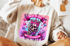 Dead Inside But Caffeinated PNG, Funny Skeleton PNG, Coffee Product Image 3