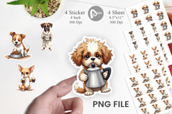 Caffeine Chaos Dogs Sticker Product Image 1