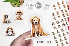 Caffeine Chaos Dogs Sticker Product Image 1