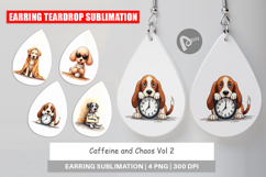 Caffeine Chaos Dogs Earring Product Image 1