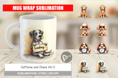 Caffeine Chaos Dogs Mug Wrap Product Image 1