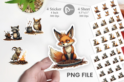 Caffeine Critters Sticker Product Image 1