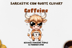 Sarcastic Cow PNG Sublimation Design. Product Image 1