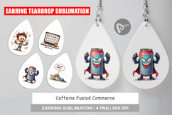 Caffeine Fueled Commerce Earring Product Image 1