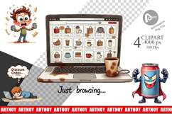 Caffeine Fueled Commerce Clipart Product Image 1