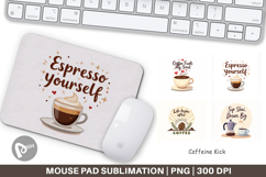 Mouse Pad Caffeine Kick Quotes Product Image 1