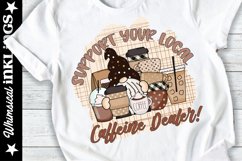 Caffeine Dealer-Coffee Gnome Sublimation Clipart Product Image 1