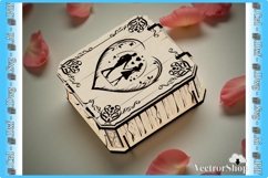 Laser Cut Love Box SVG DXF Digital File for Valentine's Day Product Image 6