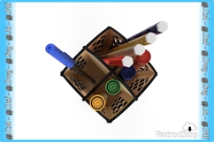 4-Space Pen Holder - Decorative Template Ideal for Organizin Product Image 3