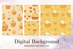 Cupcake Birthday Party Backdrop Background Cake Wallpaper_10 Product Image 1