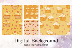 Cupcake Birthday Party Backdrop Background Cake Wallpaper_11 Product Image 1