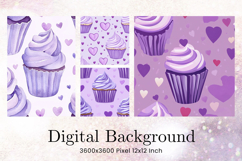 Cupcake Birthday Party Backdrop Background Cake Wallpaper_14 Product Image 1