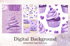 Cupcake Birthday Party Backdrop Background Cake Wallpaper_6 Product Image 1