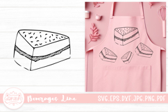 Cake Beverages Outline SVG Cut File Product Image 1