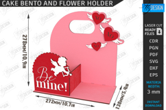 Bento Cake and Flower Holders Laser Cut Bundle|Gift Idea SVG Product Image 4