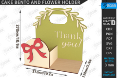Bento Cake and Flower Holders Laser Cut Bundle|Gift Idea SVG Product Image 9