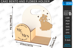 Bento Cake and Flower Holders Laser Cut Bundle|Gift Idea SVG Product Image 11