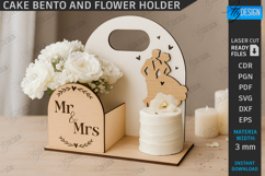 Bento Cake and Flower Holder Laser Cut|Cake Hamper Stand SVG Product Image 1