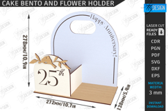 Bento Cake and Flower Holder Laser Cut|Cake Hamper Stand SVG Product Image 2