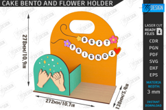 Bento Cake and Flower Holders Laser Cut Bundle|Gift Idea SVG Product Image 15