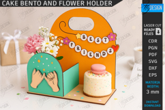 Bento Cake and Flower Holders Laser Cut Bundle|Gift Idea SVG Product Image 16