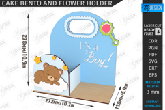 Bento Cake and Flower Holders Laser Cut Bundle|Gift Idea SVG Product Image 17