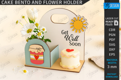 Bento Cake and Flower Holders Laser Cut Bundle|Gift Idea SVG Product Image 20