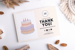 Cake Business Thank You Card Template Product Image 3