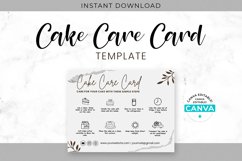 Editable Cake Care Card Template Printable Pdf Product Image 2