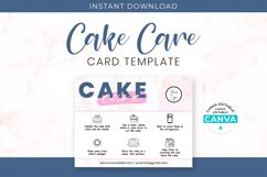 Cake Care Editable Card Printable Template Product Image 2