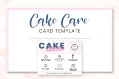 Cake Care Editable Card Printable Template Product Image 1