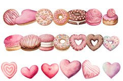 Birthday dessert clipart, cupcakes and donuts png Product Image 2